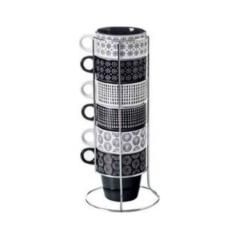 Mug - 26 cl - Avec Rack Métallique - Micro-Ondes Et Lave-Vaisselle - Lot De 6 (1/4)