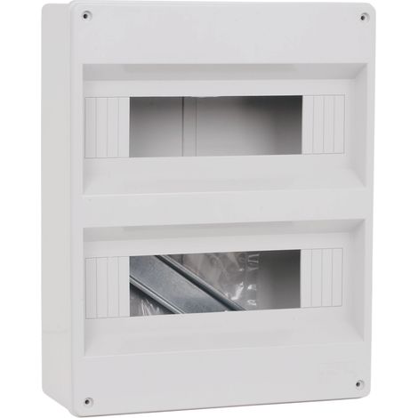 Wandmontierter Verteilerkasten 12/24 Module ohne Tür, grau RAL 7035, 280 x 345 x 105 mm, Schutzart IP40, FAEG - FG14124 (1/2)