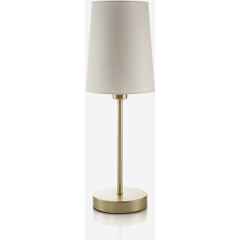 Moderne Tischlampe aus Metall und Stoff Alvar - Gold