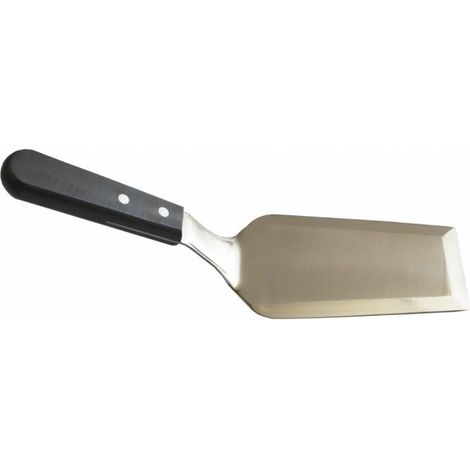 FPLUS espatula plancha inox ref.428 , Espatula plancha acodada inox 15x8 cms.