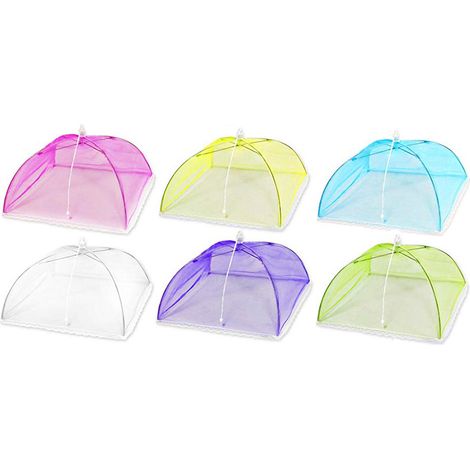 Cloche alimentaire pliante en maille, dôme à tente réutilisable, couverture de pique-nique anti-insectes, filet de protection pour aliments.