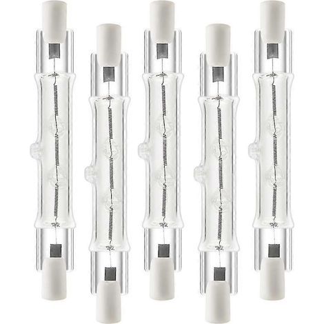 Lot de 5 ampoules halogènes linéaires R7S 118 mm 300 W 230 V (1/4)