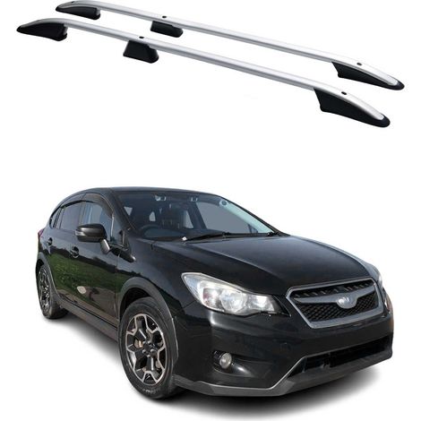 Jeu de Barres de Toit Gris (Elegance) en Aluminium pour Subaru XV 2012 (1/5)