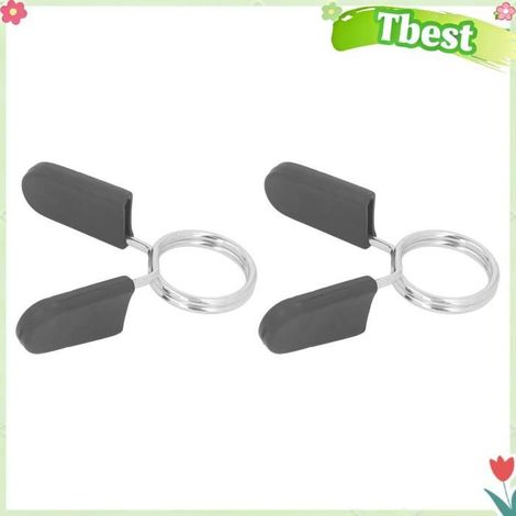 Colliers à ressort 2 pièces, verrouillage d'haltères de 30 mm avec prise confortable, pour banc d'haltérophilie, presse, fitness, (1/4)