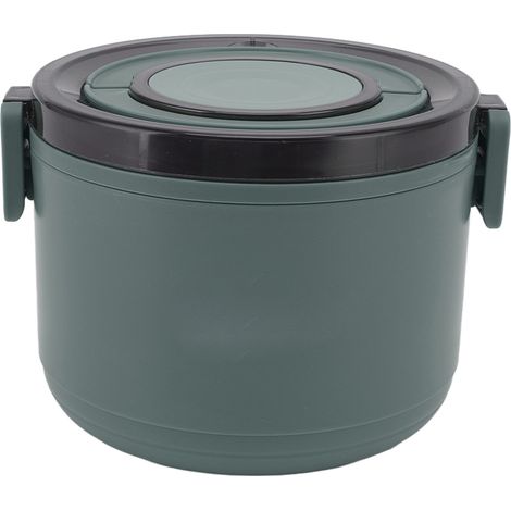 Boîte à lunch empilable à un seul compartiment de 1000 ml, isolée, en acier inoxydable sans BPA, idéale pour les enfants, la maison, le bureau et l'école (vert). (1/5)