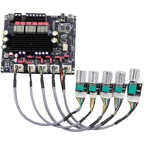 Carte d'amplificateur numérique Bluetooth Q100H 2.1 canaux 50 W x 2 + carte d'amplificateur de subwoofer 100 W TPA3116 fo fdq (1/5)
