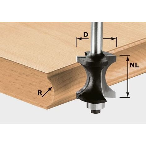 Festool Fresa per smussi a semicerchio HW S8 D30/28 - 491139