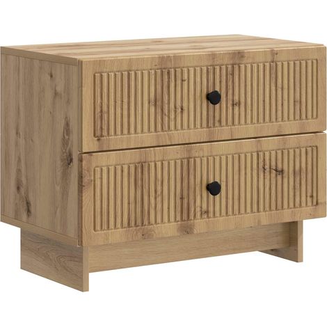 vidaXL Armadio da Notte Rovere Artigianale 62 x 34,5 x 47,5 cm
