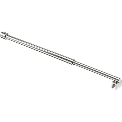BERNSTEIN - Barra estabilizadora extensible de acero inoxidable para mamparas de ducha - 80-140cm - Elección de estabilizadores redondos alrededor (1/3)