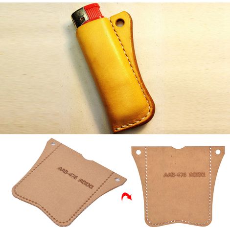 Patron, gabarit en acrylique, patron en papier et modèle de conception pour fabriquer soi-même un sac à briquet/sac de rangement en cuir.