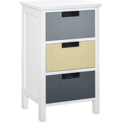 3 Drawer Storage Tower with Wood Top,Versatile Organizer for Bedroom,Closet,Nursery,and Hallway Storage Solutions (1/5)