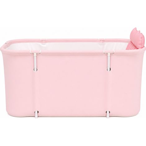 Baignoire Pliante Adulte 140 x 55 x 50 cm Rose Léopard (1/5)
