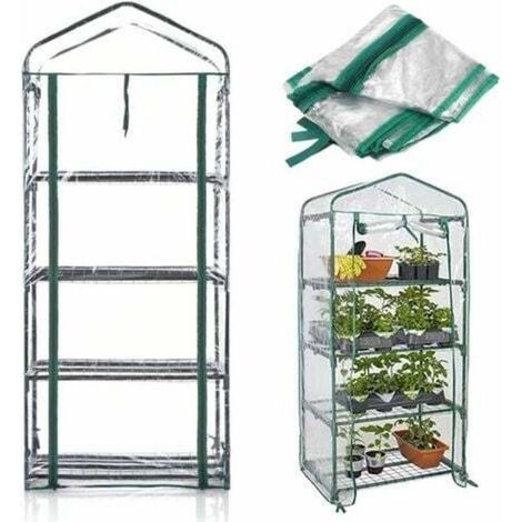 Housse étui à Serre de Jardin 4 Niveaux 155x69x49cm Plante Durable Couverture Protection Anti Insect-RAPANDA (1/3)