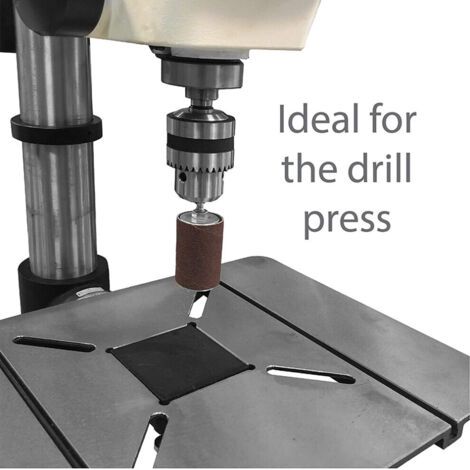 Kit ponceuse tambour papier abrasif avec boîtier broche pour outils rotatifs perceuse (1/5)