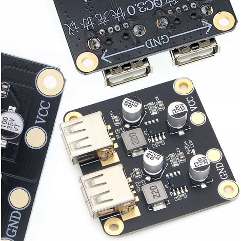 Cargador convertidor de voltaje de 2 canales Rosfix 2.0 3.0 USB reductor