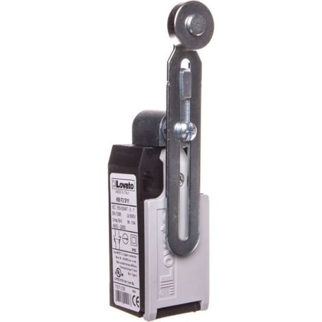 Finecorsa con leva regolabile con rullo, rullo in metallo, alloggiamento in plastica, 1 contatto NC 1 contatto NO a scatto KBF2S11