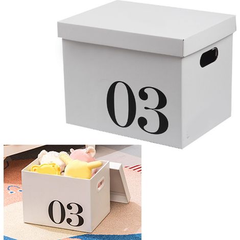 Großvolumige Aufbewahrungsbox, Umzugskarton aus Wellpappe, Spielzeug-Organizer fürs Studentenwohnheim, Box Nr. 3 (1/5)