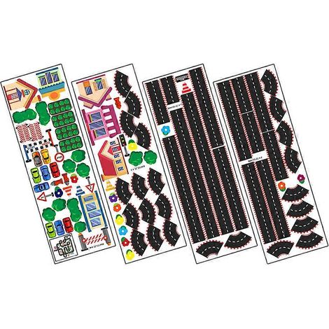 Autocollants muraux chambre enfant, 1 lot amovible compatible salles de classe, assortis adhésifs, 4 feuilles (1/5)
