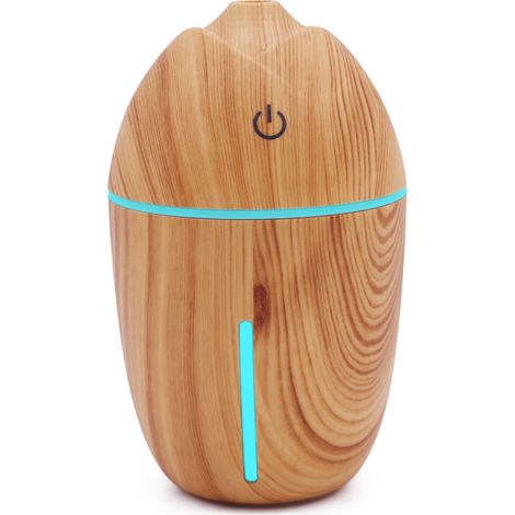 Mini humidificador de aire USB portátil para coche, difusor de aceites esenciales, lámpara eléctrica de fragancia con efecto madera, generador de niebla.