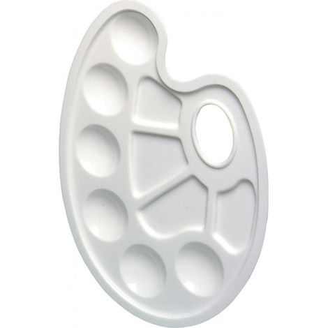 Plateaux de mélange de peinture,CONFO®,Six trous,Plastique de haute qualité,Matériel de peinture,Facile à transporter