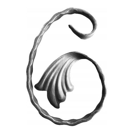 Gehämmertes Spiralelement, geschmiedete Elemente 10.243 12X6 H190XL140