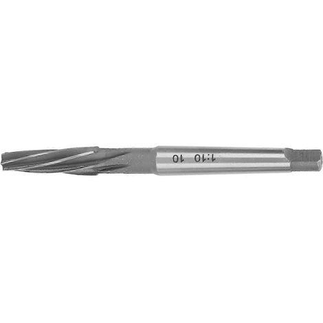 Alésoir à queue conique en acier rapide pour outils de coupe affûtés, ratio 1:10, dimensions 8 x 12 x 40 mm (1/4)