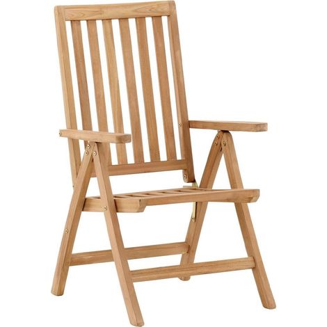 Chaise de Jardin en Teck "Kenya" 105cm Naturel (1/5)