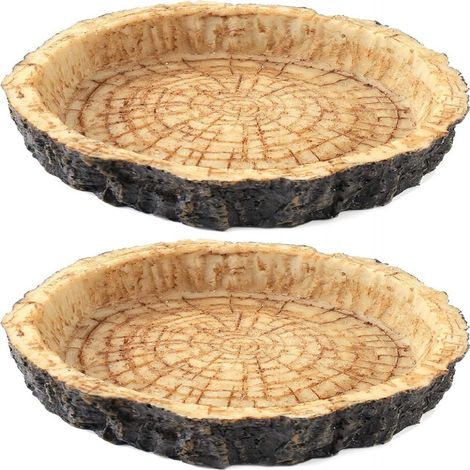 Gamelles Reptiles - 2 Pièces en Résine Synthétique Sans BPA - Dimensions 10 x 10 x 2,3 cm - Pour Lézards Dragons Barbus Petits Serpents Amphibiens (1/5)