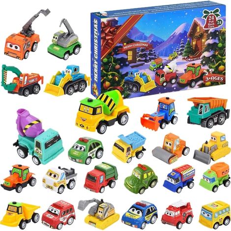 Calendrier de l'Avent 2027, compte à rebours de 24 jours avec voiture miniature, voitures miniatures (1/4)