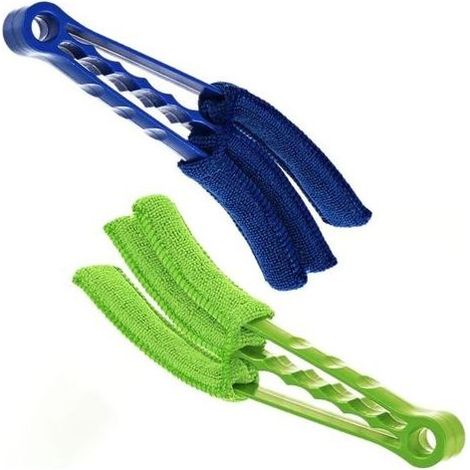 Lot de 2 Nettoyant pour Stores Vénitiens,Nettoyeur de Store Vénitien Manchon en Microfibre,Brosse de Nettoyage Amovibles de Store pour Volets (1/5)