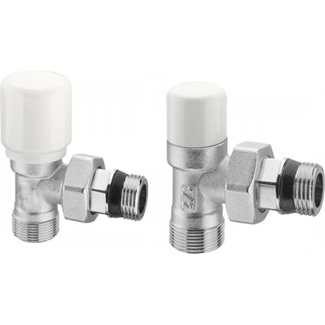 Arteclima - Valvola manuale + detentore da 3/8" attacchi a squadra per tubi in rame/multistrato - Colore: Cromo