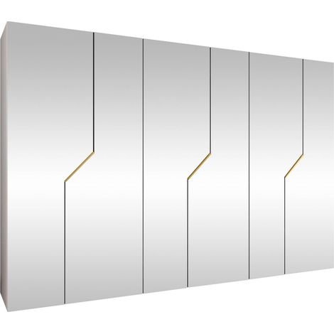 Armario Hartford 602, Blanco, 202x300x52cm, Puertas de armario: Con bisagras, Número de estantes: 0 (1/5)
