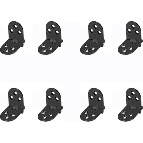Charnières de Table Pliantes Plat Porte Cabinet Pliable Alliage Charniere PlacardRound Edge 4 pièces Zinc (1/5)