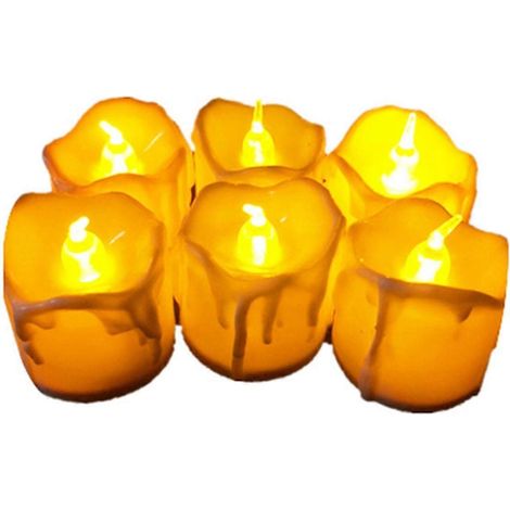 LED-Teelichtkerze mit Timer, 24 Stück, batteriebetriebenes Teelicht, flammenlos, warmweiß (1/5)