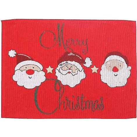 set de table brodé Père Noël (1/3)