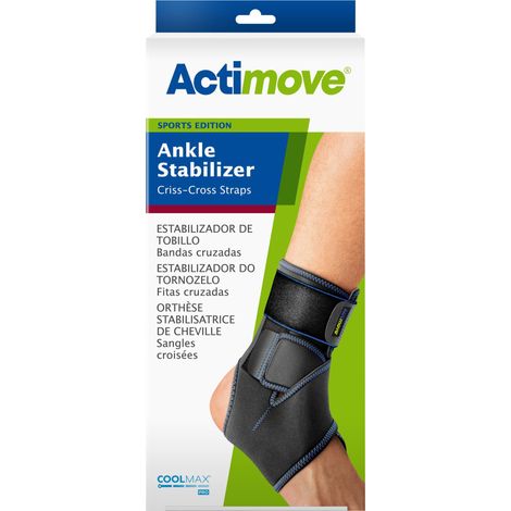 Support de cheville ACTIMOVE SE avec sangles croisées, taille ajustable, noir universel (7561130) (k=12)