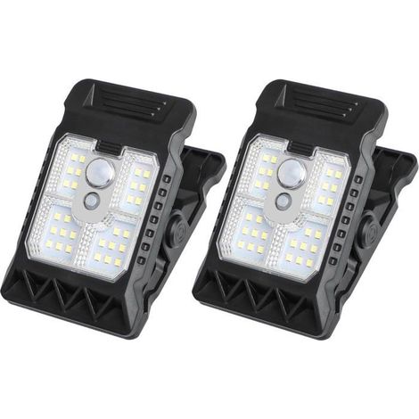 2 Pack Lampes Solaires Extérieur 28 LEDs Capteur Mouvement 3 Modes 3 Fixations Etanche Pour Mur Clôture Camping (1/5)