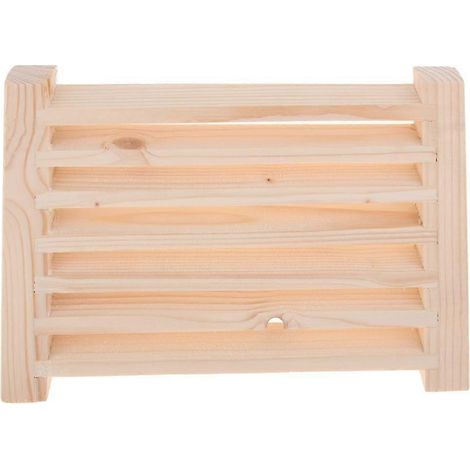 Grille d'aération murale en cèdre à persiennes, grille d'aération de sauna en cèdre (1/4)