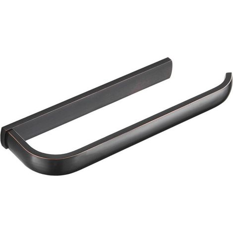 Toallero de pared, apto para baño, cocina, oficina, etc., 290 x 88 x 26 mm (negro) (1/5)