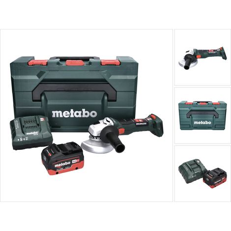 Metabo W 18 LT BL 11-125 amoladora angular sin cable 18 V 125 mm sin escobillas + 1x batería recargable 5,5 Ah + cargador + metaBOX