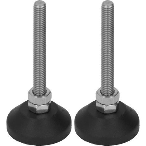Swivel furniture leveling feet, 2 pieces, adjustable rubber and nylon base pads D30xM6x50 (1/5)