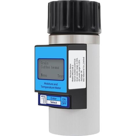 Humidimètre for 37 Types De Céréales, Testeur D'humidité for Blé, Maïs, Soja, Arachides, Grains De Café, Hygromètre Multilingue
