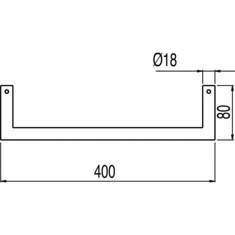 Porte‑serviette 400 mm. - TRES 11463601 (1/3)