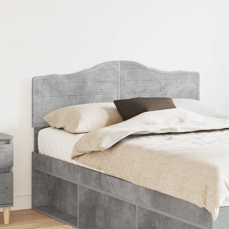 Tête de lit-Panneau de lit Gris béton 135 cm Bois d'ingénierie 602566 (1/5)