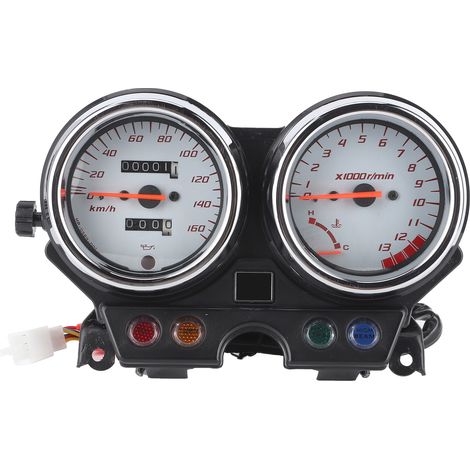 Komplettes Motorrad-Cockpit: Tachometer, Kilometerzähler, Drehzahlmesser (13000 U/min). Kompatibel mit Honda VTR250 (2004–2007). (1/5)