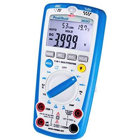 PeakTech 3690 - multimètre numérique 4000 points 5-en-1