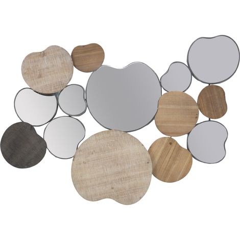 Specchio Quoxy 118x11x82,5 cm Lengo Ferro e Specchio Marrone (1/5)