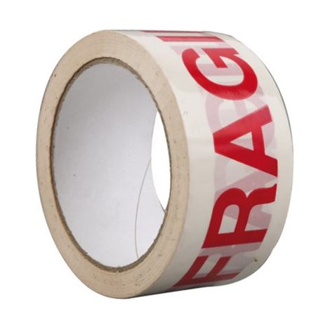 Rollo precinto muy fragil blanco 132mt x48mm (1/2)