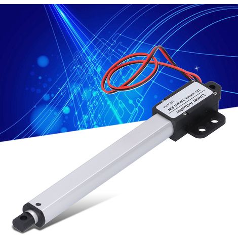 Actionneur linéaire miniature à pouce de 100 mm avec ailettes, pour appareils électroménagers, mobilier, applications médicales et automobiles. Actionneur électrique à moteur à pouce. Course : 100 mm (1/5)