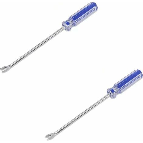 [JAMAIS UTILISÉ]Bleu Poignée en Plastique Clou Agrafe Rivet Goujon Levant Décapant Extracteur Griffet Tournevis Tapis Garage Menuiserie Porte Main Outil (1/5)